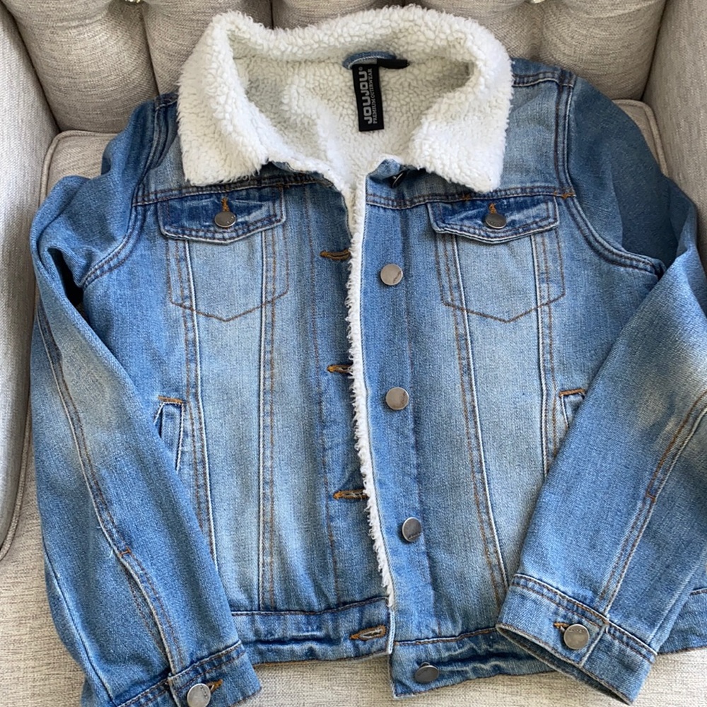 Girls Jean Jacket with fur inside
